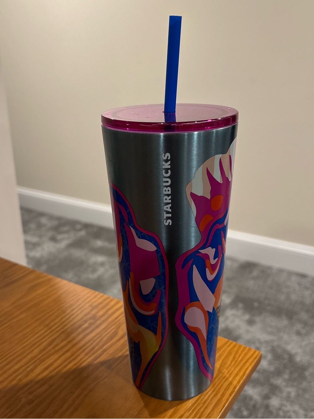 Starbucks Summer Splash 2024 Stainless Steel Tumbler Cold Drink w/ Straw 24 OZ